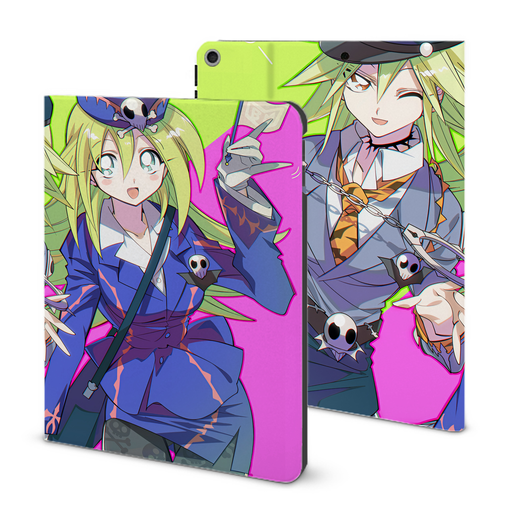 （画像用） 遊☆戯☆王 Yu-Gi-Oh! IPad ケース ブック型 PUレザー TPU 耐衝撃 軽量 薄型 ペン収納なし 全面保護 IPad 各モデル対応
